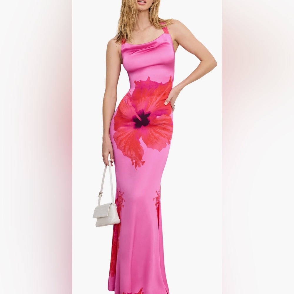 Good American Satin Lace-Up Maxi Slipdress NWT size XS